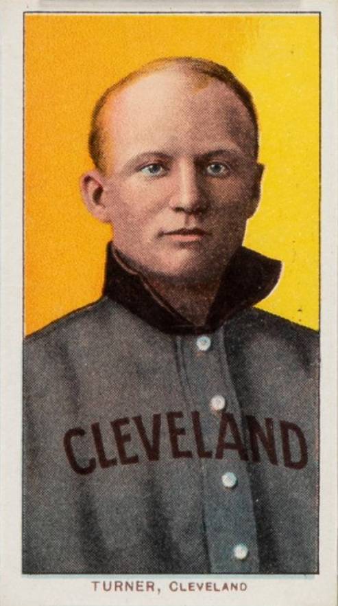 1909 White Borders Piedmont & Sweet Caporal Turner, Cleveland #490 Baseball Card