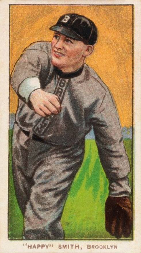 1909 White Borders Piedmont & Sweet Caporal "Happy" Smith, Brooklyn #450 Baseball Card
