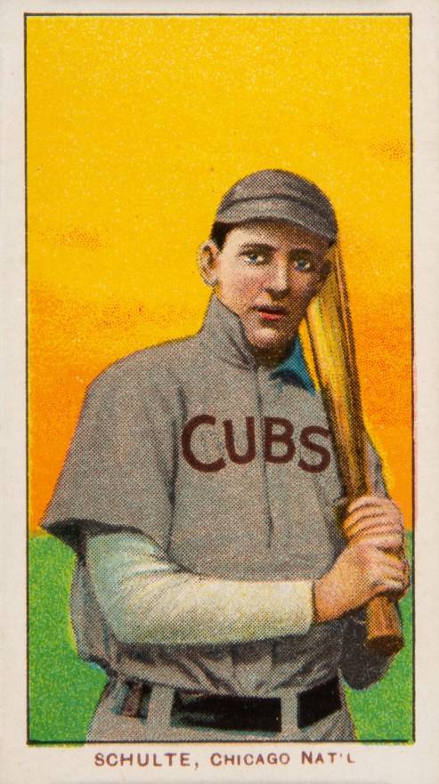 1909 White Borders Piedmont & Sweet Caporal Schulte, Chicago Nat'L #430 Baseball Card