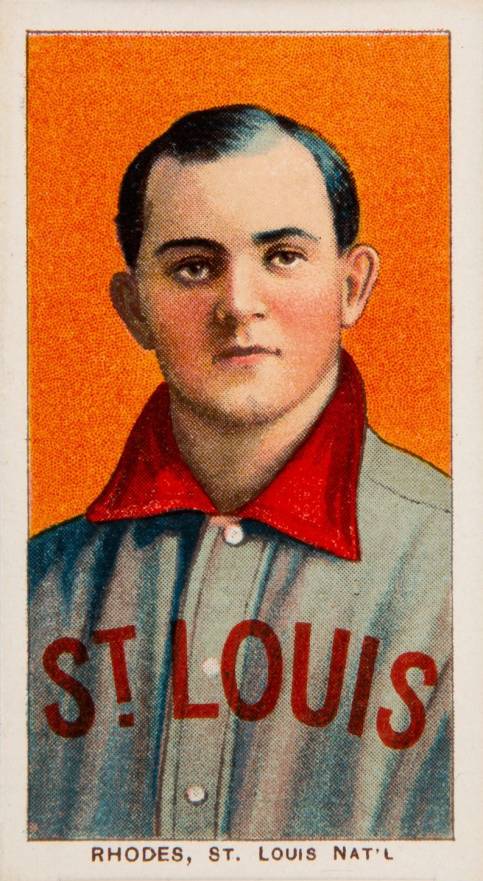 1909 White Borders Piedmont & Sweet Caporal Rhodes, St. Louis Nat'L #411 Baseball Card