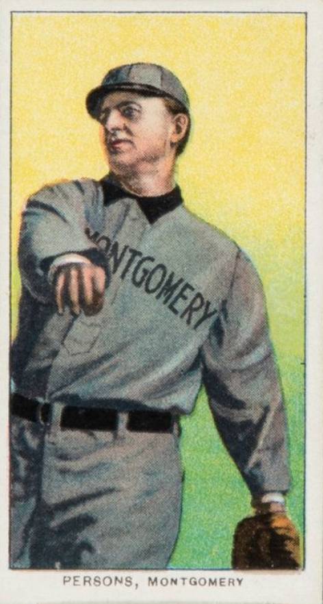 1909 White Borders Piedmont & Sweet Caporal Persons, Montgomery #387 Baseball Card
