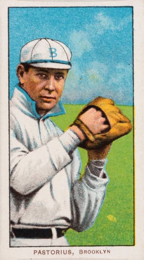 1909 White Borders Piedmont & Sweet Caporal Pastorius, Brooklyn #380 Baseball Card