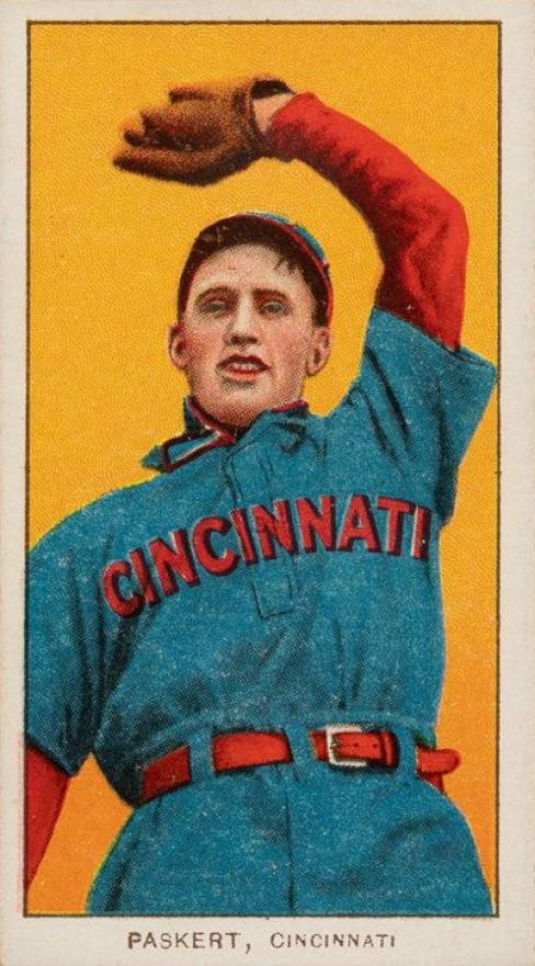 1909 White Borders Piedmont & Sweet Caporal Paskert, Cincinnati #379 Baseball Card