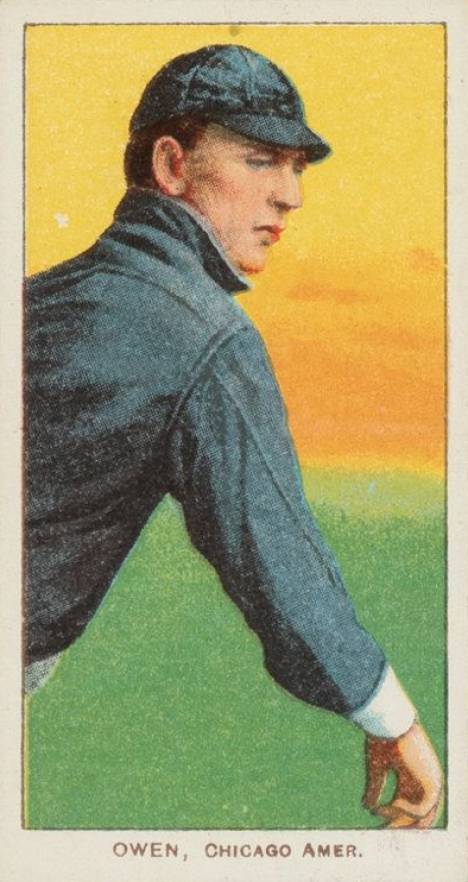 1909 White Borders Piedmont & Sweet Caporal Owen, Chicago Amer. #376 Baseball Card