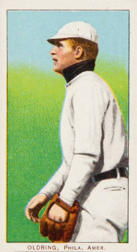 1909 White Borders Piedmont & Sweet Caporal Oldring, Phila. Amer. #367 Baseball Card
