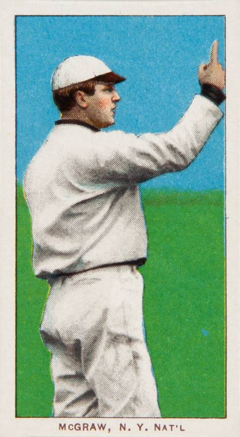 1909 White Borders Piedmont & Sweet Caporal McGraw, N.Y. Nat'L #320 Baseball Card