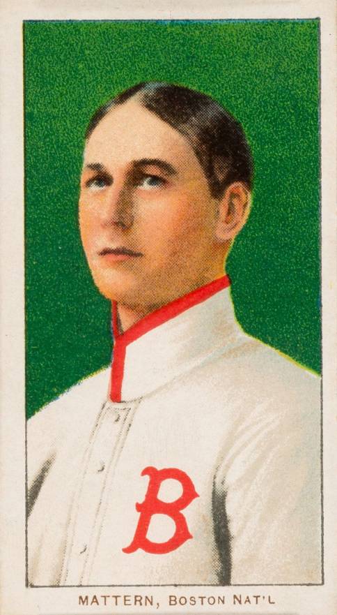 1909 White Borders Piedmont & Sweet Caporal Mattern, Boston Nat'L #310 Baseball Card
