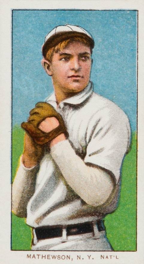1909 White Borders Piedmont & Sweet Caporal Mathewson, N.Y. Nat'L #309 Baseball Card
