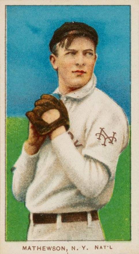 1909 White Borders Piedmont & Sweet Caporal Mathewson, N.Y. Nat'L #307 Baseball Card