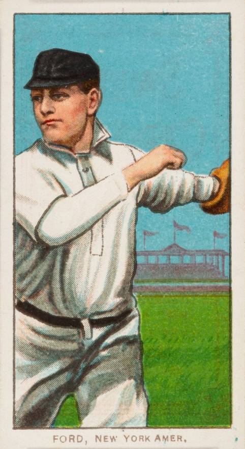 1909 White Borders Piedmont & Sweet Caporal Ford, New York Amer. #177 Baseball Card