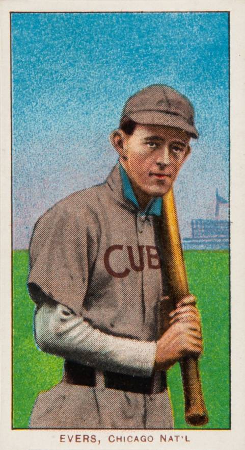 1909 White Borders Piedmont & Sweet Caporal Evers, Chicago Nat'L #168 Baseball Card