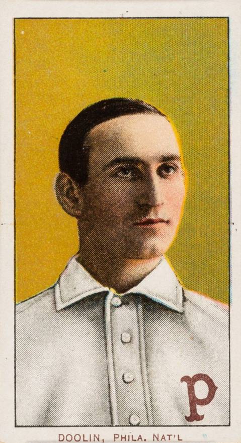1909 White Borders Piedmont & Sweet Caporal Doolin, Phila. Nat'L #140 Baseball Card