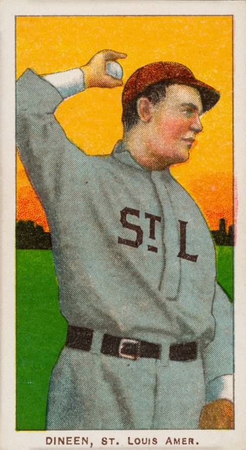 1909 White Borders Piedmont & Sweet Caporal Dineen, St. Louis Amer. #130 Baseball Card