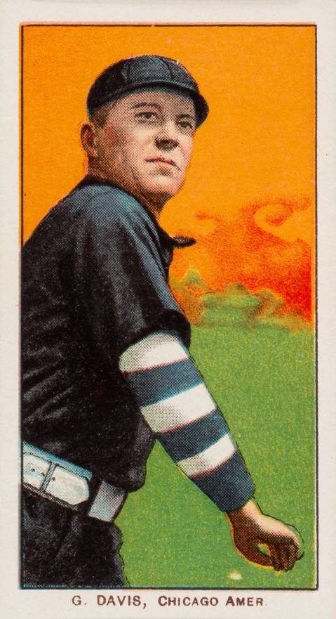 1909 White Borders Piedmont & Sweet Caporal G. Davis, Chicago Amer. #120 Baseball Card
