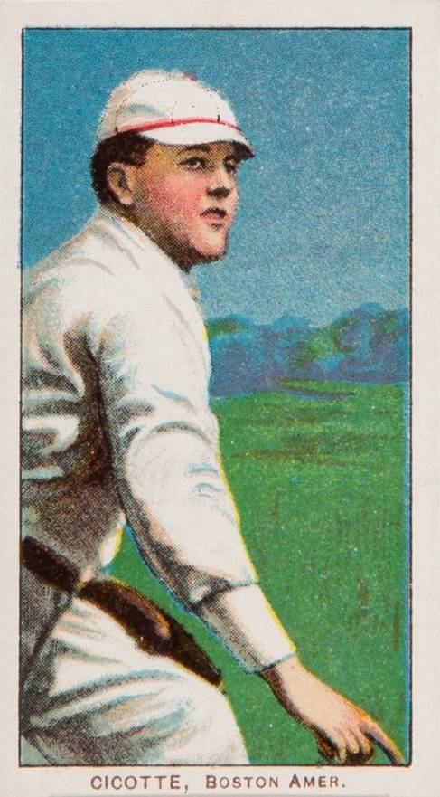 1909 White Borders Piedmont & Sweet Caporal Cicotte, Boston Amer. #88 Baseball Card