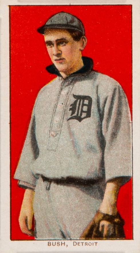 1909 White Borders Piedmont & Sweet Caporal Bush, Detroit #65 Baseball Card