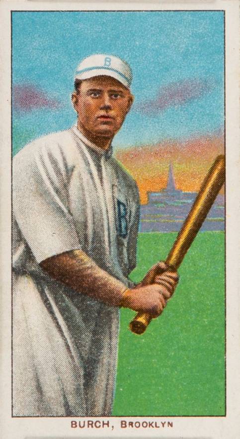1909 White Borders Piedmont & Sweet Caporal Burch, Brooklyn #60 Baseball Card