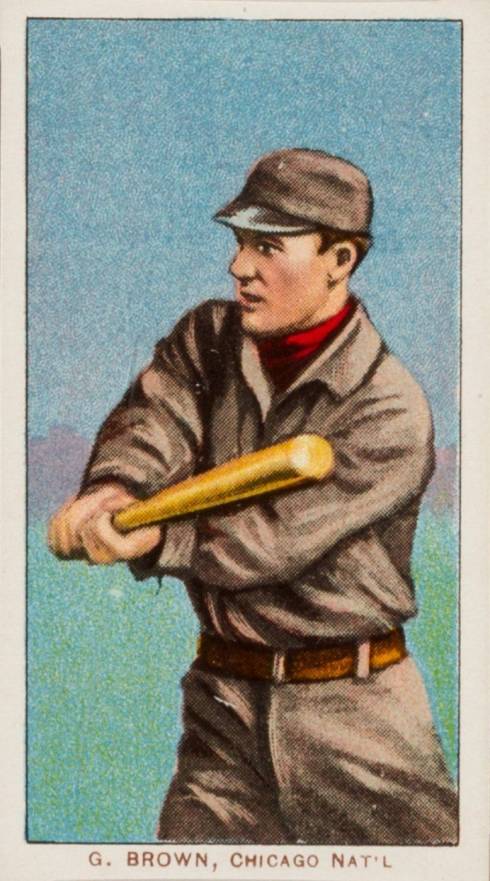 1909 White Borders Piedmont & Sweet Caporal G. Brown, Chicago Nat'L #55 Baseball Card