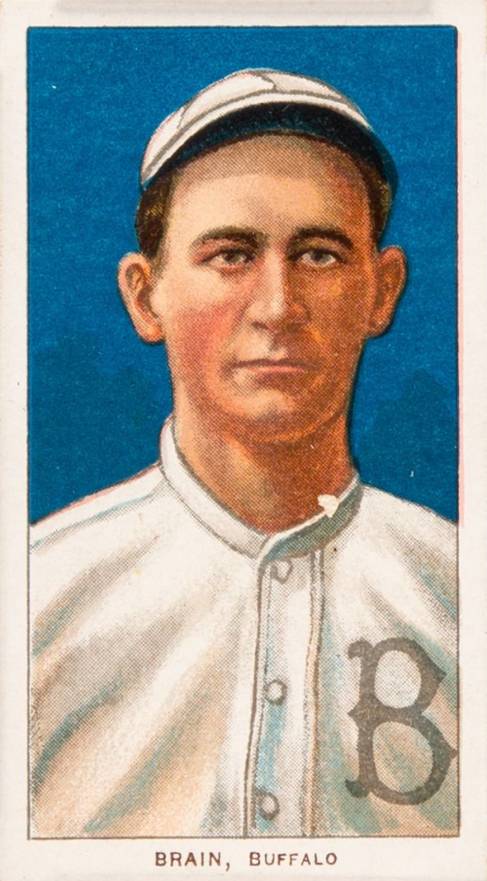 1909 White Borders Piedmont & Sweet Caporal Brain, Buffalo #47 Baseball Card