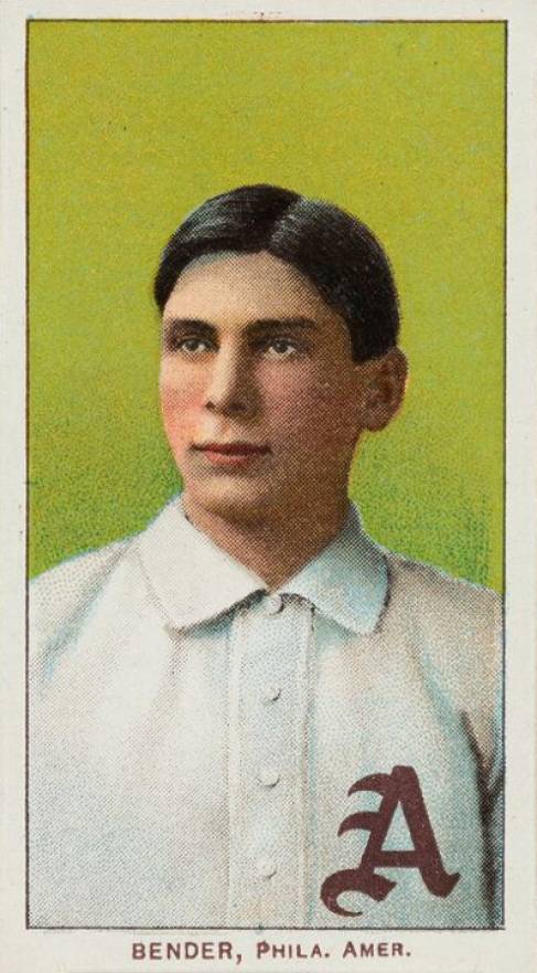 1909 White Borders Piedmont & Sweet Caporal Bender, Phila. Amer. #34 Baseball Card