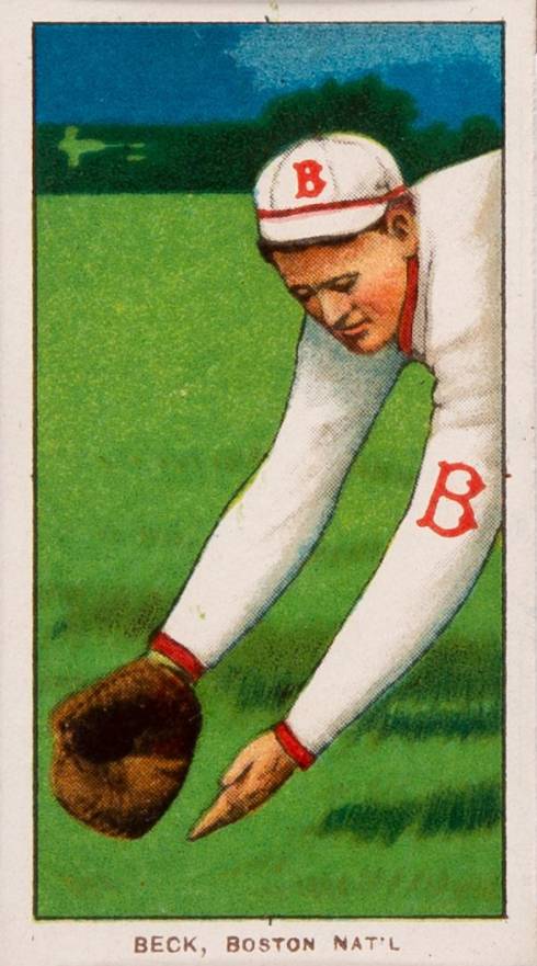 1909 White Borders Piedmont & Sweet Caporal Beck, Boston Nat'l #27 Baseball Card