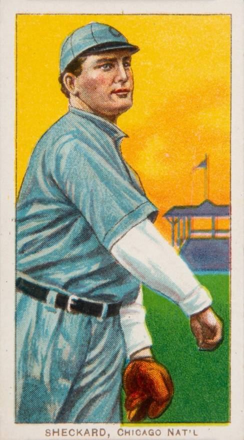 1909 White Borders Piedmont & Sweet Caporal Sheckard, Chicago Nat'L #442 Baseball Card