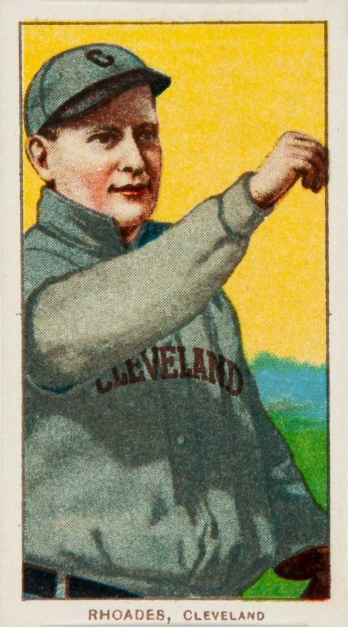 1909 White Borders Piedmont & Sweet Caporal Rhoades, Cleveland #410 Baseball Card