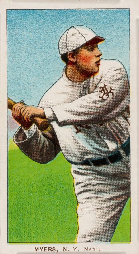 1909 White Borders Piedmont & Sweet Caporal Myers, N.Y. Nat'L #354 Baseball Card