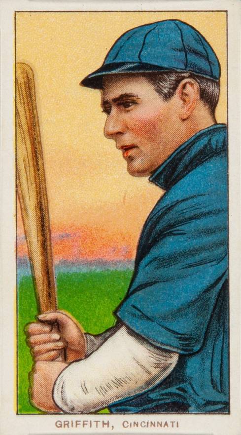 1909 White Borders Piedmont & Sweet Caporal Griffith, Cincinnati #195 Baseball Card