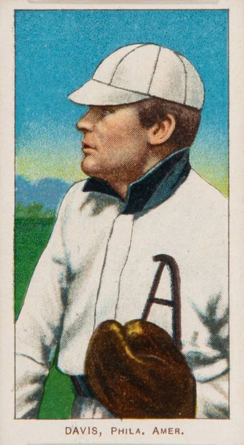 1909 White Borders Piedmont & Sweet Caporal Davis, Phila. Amer. #121 Baseball Card