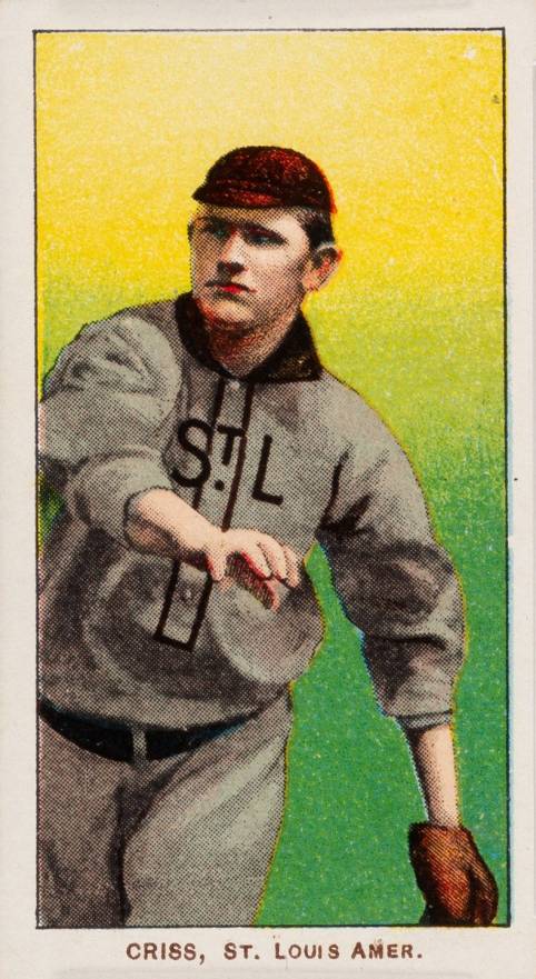1909 White Borders Piedmont & Sweet Caporal Criss, St. Louis Amer. #115 Baseball Card