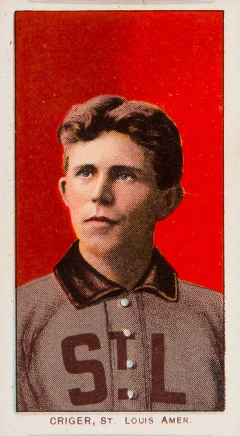 1909 White Borders Piedmont & Sweet Caporal Criger, St. Louis Amer. #114 Baseball Card