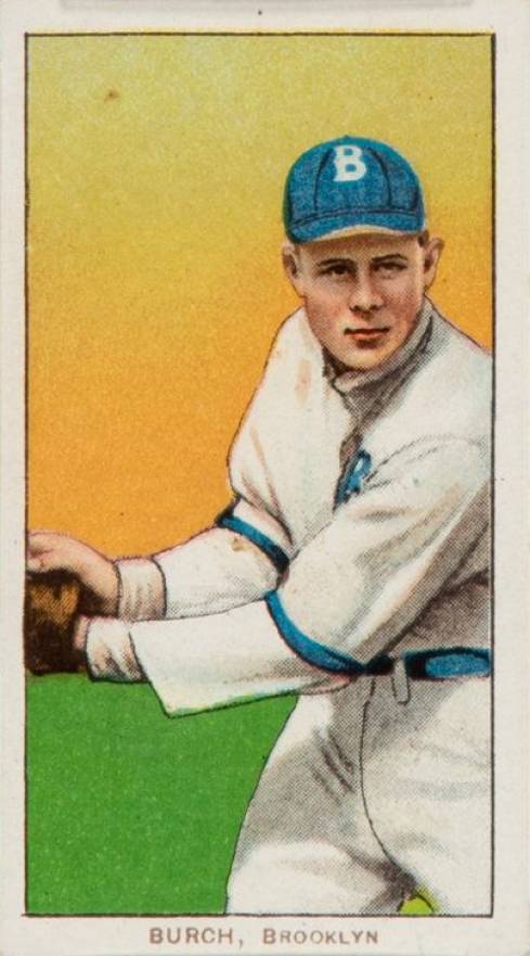 1909 White Borders Piedmont & Sweet Caporal Burch, Brooklyn #61 Baseball Card