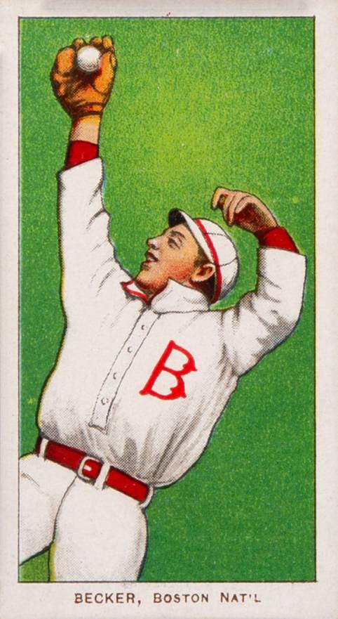1909 White Borders Piedmont & Sweet Caporal Becker, Boston Nat'l #28 Baseball Card