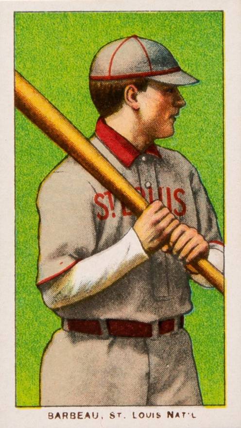 1909 White Borders Piedmont & Sweet Caporal Barbeau, St. Louis Nat'l #18 Baseball Card