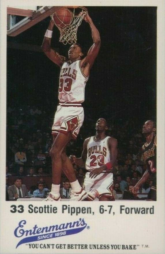 1987 Entenmann's Bulls Scottie Pippen #33b Basketball Card