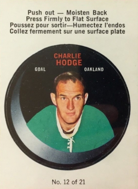 1968 O-Pee-Chee Puck Stickers Charlie Hodge #12 Hockey Card