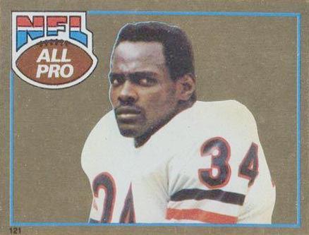 1981 Topps Stickers Walter Payton #121 Football Card