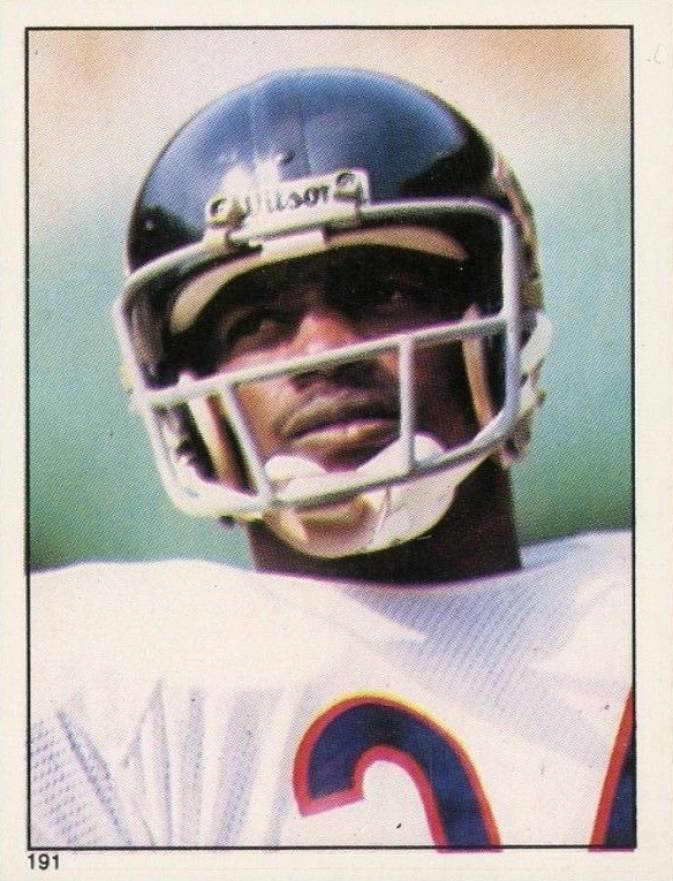 1981 Topps Stickers Walter Payton #191 Football Card