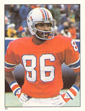 1981 Topps Stickers Stanley Morgan #33 Football Card