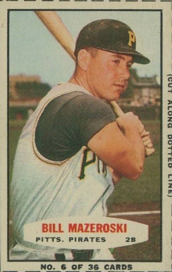 1963 Bazooka Bill Mazeroski #6 Baseball Card