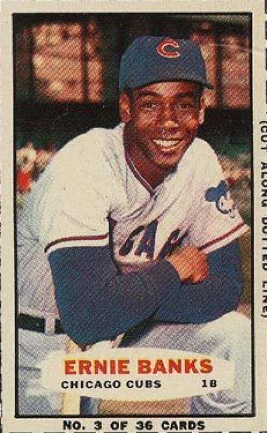 1963 Bazooka Ernie Banks #3 Baseball Card