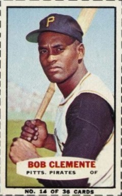 1965 Bazooka Single Roberto Clemente #14 Baseball Card