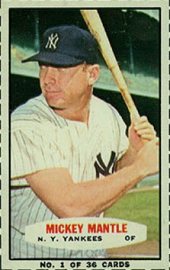 1965 Bazooka Mickey Mantle #1 Baseball Card