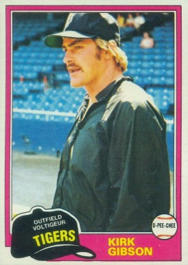 1981 O-Pee-Chee Kirk Gibson #315 Baseball Card
