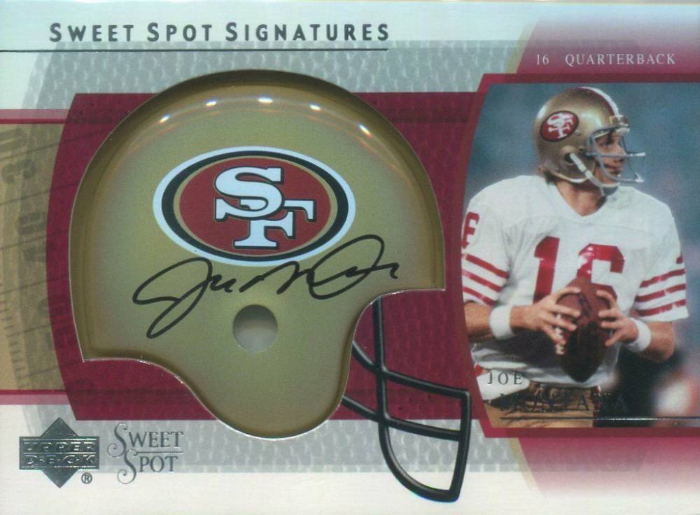 2004 Upper Deck Sweet Spot Signatures Joe Montana #SS-JO Football Card