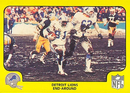 1978 Fleer Team Action Detroit Lions End-Around #17 Football Card