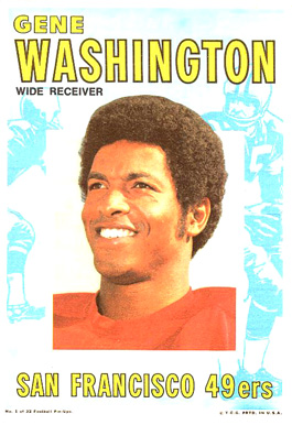 1971 Topps Pin-Ups Gene Washington #1 Football Card