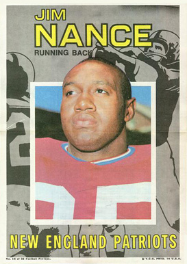 1971 Topps Pin-Ups Jim Nance #15 Football Card