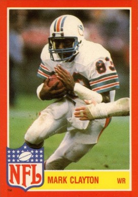 1985 Topps NFL Stars Mark Clayton #1 Football Card